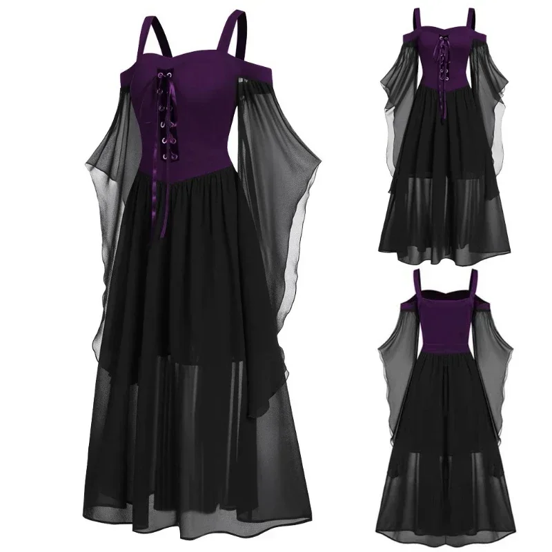 Off Shoulder Top - Nowa Średniowieczna Sukienka Wiedźmy dla Kobiet