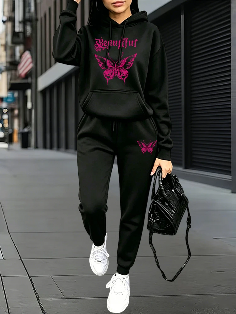 Women'S Fashion Middle Ages - Jesienno-zimowe codzienne sportowe zestawy dresowe: bluzy