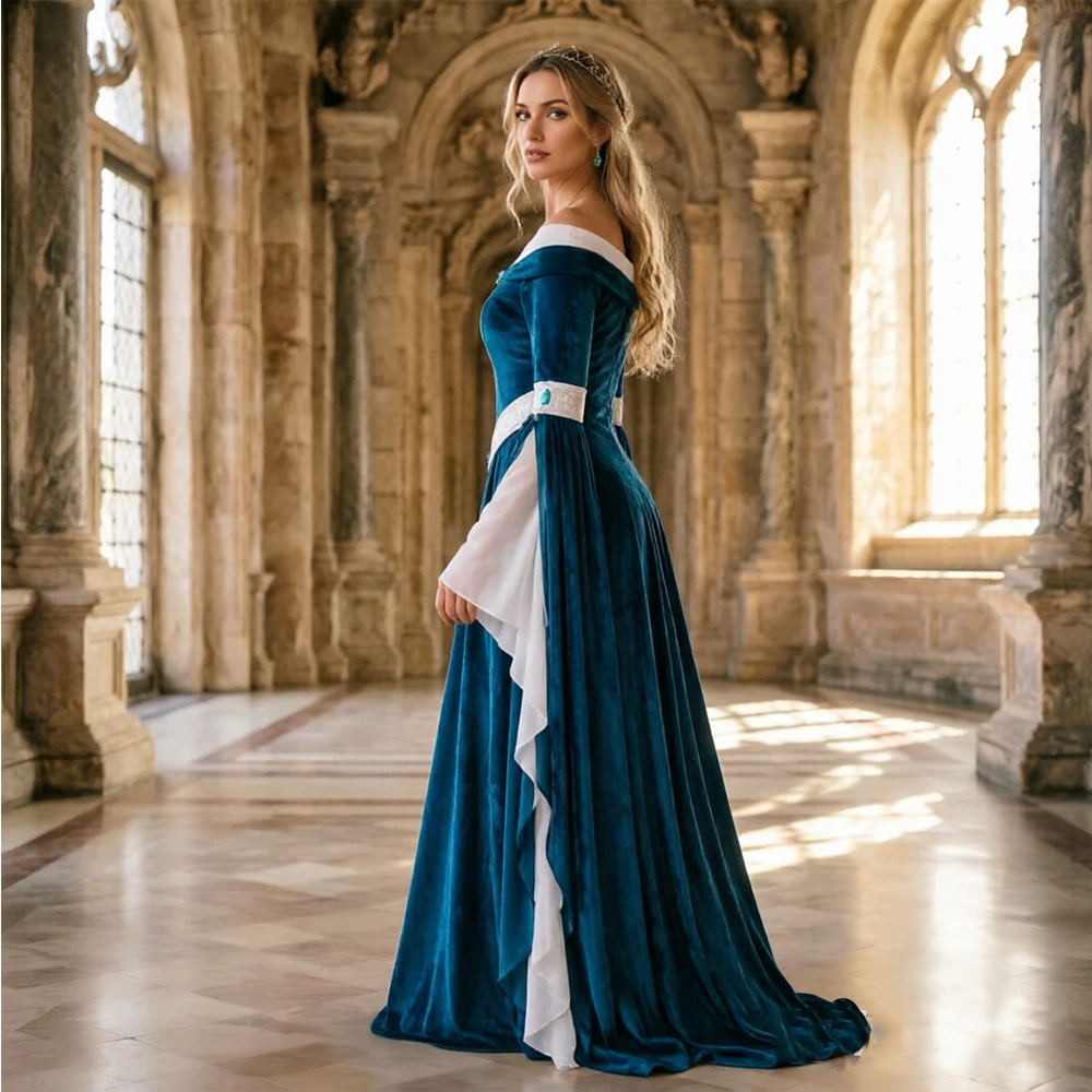 Off Shoulder Top - Sukienka w stylu średniowiecznego renesansowego elfa,