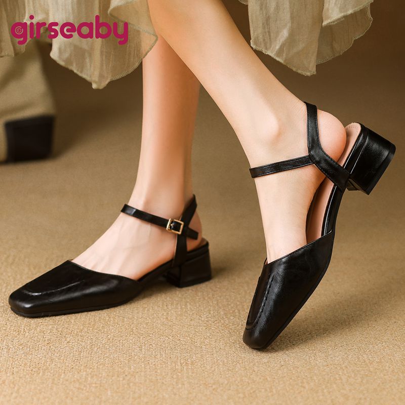 Women'S Fashion Summer 2025 - Girseaby 2025 Sandały damskie Square Toe
