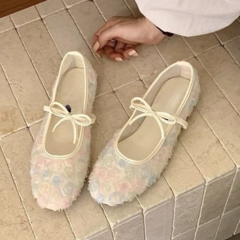 Women'S Fashion Walking Shoes - Delikatne Nowe Chińskie Różane Siateczkowe Baleriny