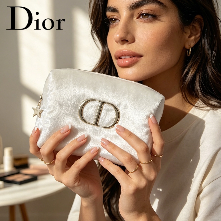 Kosmetyczka podróżna Dior z bi – Women Fashion Logo Design recenzja i cena