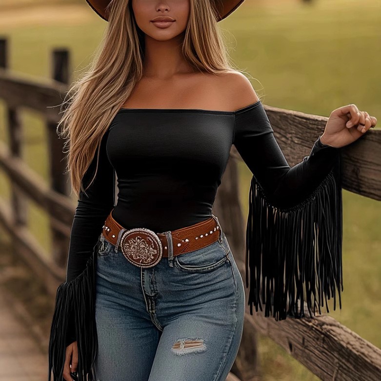 Damska bluzka z długim rękawem – Off Shoulder Top recenzja i cena