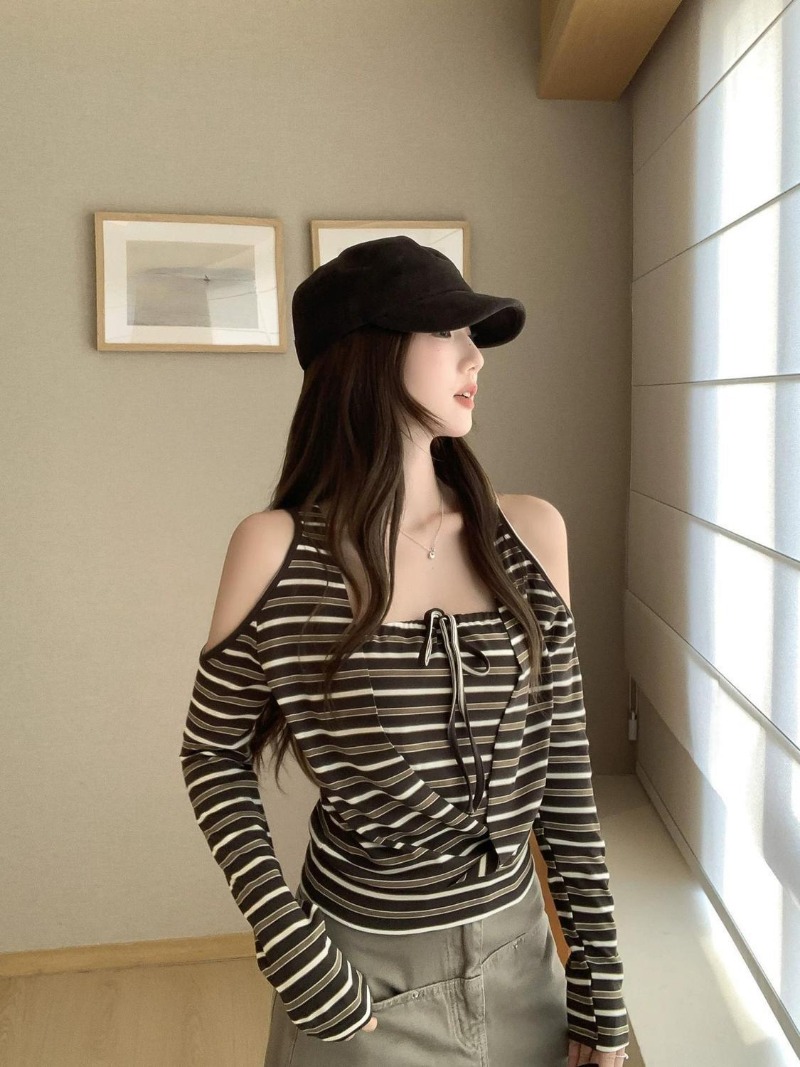 Kimotimo Damska Koszulka w Pas – Off Shoulder Top recenzja i cena
