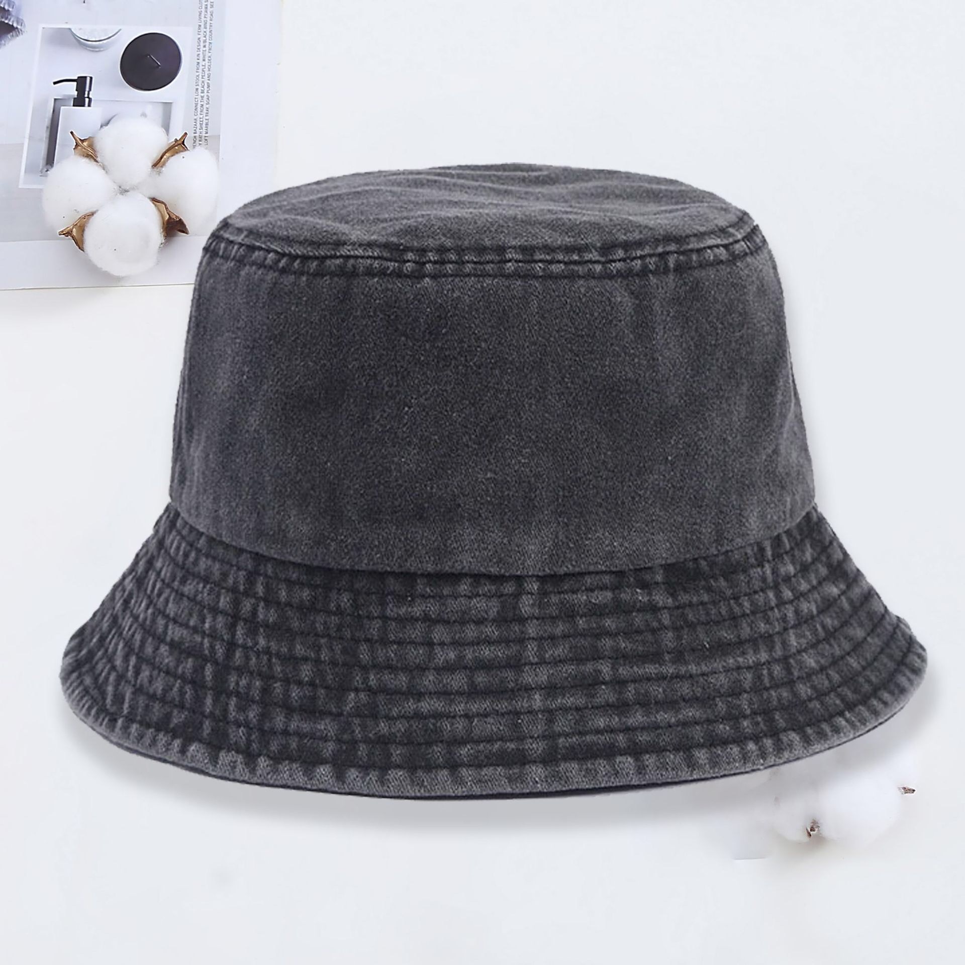 Czapka typu bucket hat z denim – Women Fashion Logo Design recenzja i cena