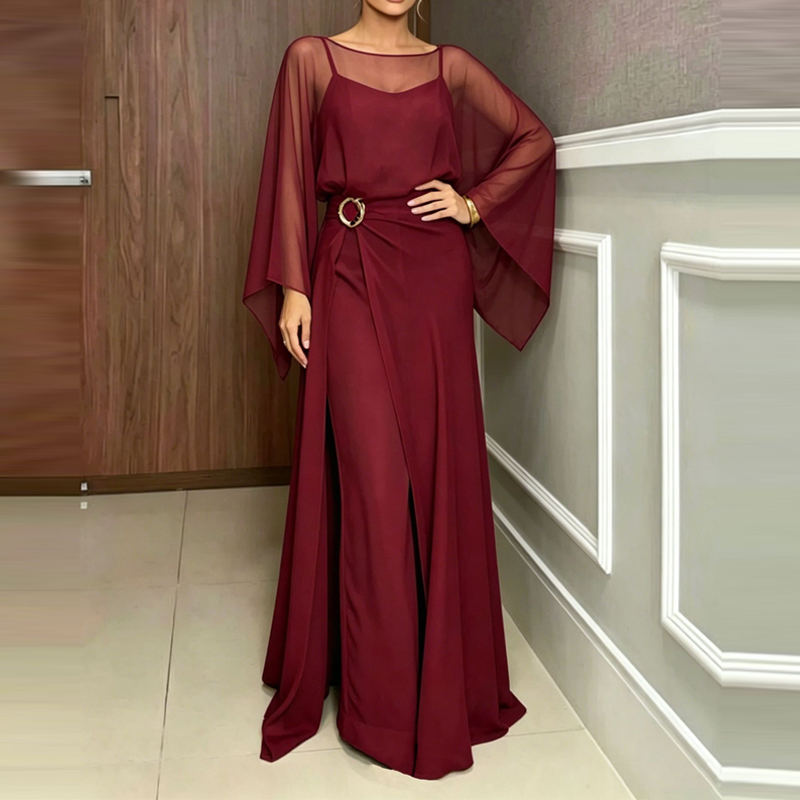 Elegancki kombinezon z dekolte – Women'S Fashion Vintage Off Shoulder Long Sleeve Jumpsuit recenzja i cena