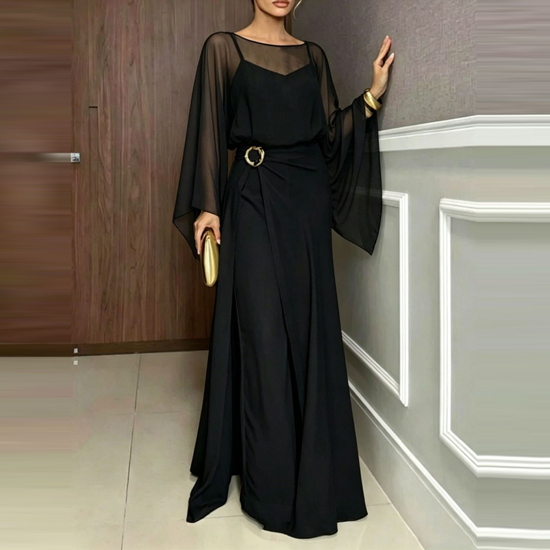 Elegancki kombinezon z dekolte – Women'S Fashion Vintage Off Shoulder Long Sleeve Jumpsuit recenzja i cena