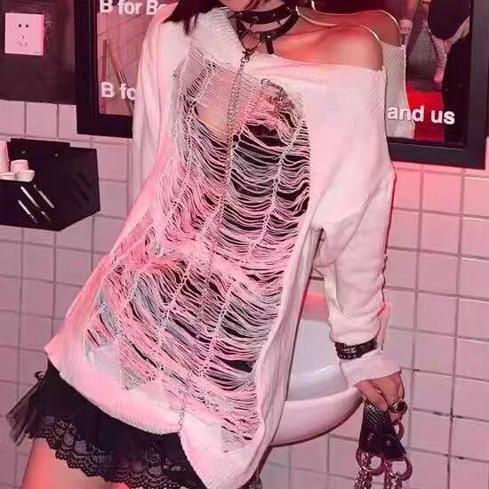 Dziewczęcy sweter Harajuku Spi – Off Shoulder Top recenzja i cena